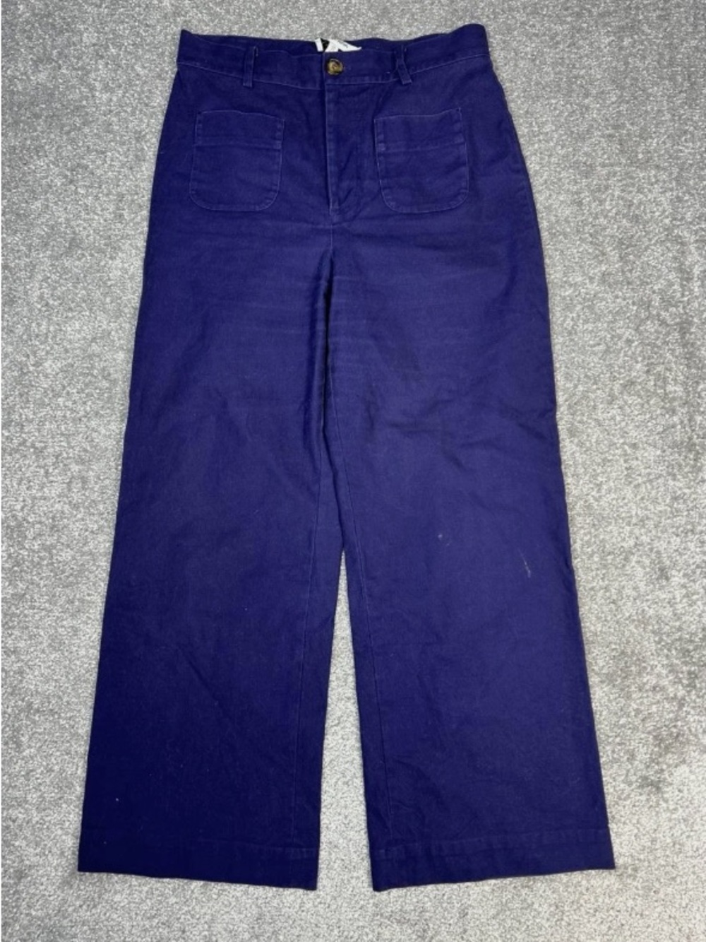 High-Rise Wide-Leg Jeans in Deep Navy size 8